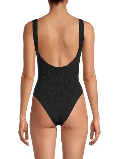 Hunza G Women's Domino One-Piece Swimsuit - Black | Thumbnail 5 Hunza G Women's Domino One-Piece Swimsuit - Black | Thumbnail 5