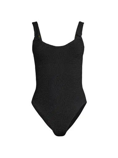 Hunza G Women's Domino One-Piece Swimsuit - Black | Thumbnail 1 Hunza G Women's Domino One-Piece Swimsuit - Black | Thumbnail 1