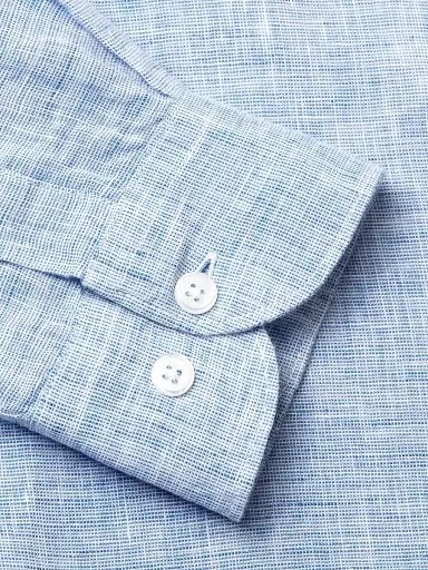 Orlebar Brown Men's Giles Linen Shirt - Navy White - Size XXL | Thumbnail 6