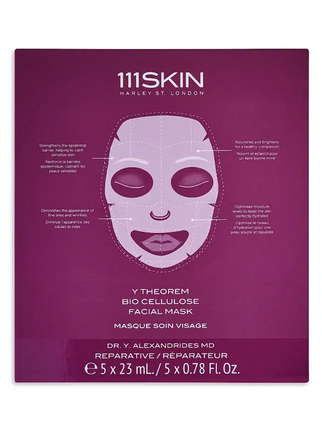Women's Y Theorem Bio Cellulose 5-Piece Facial Mask Set