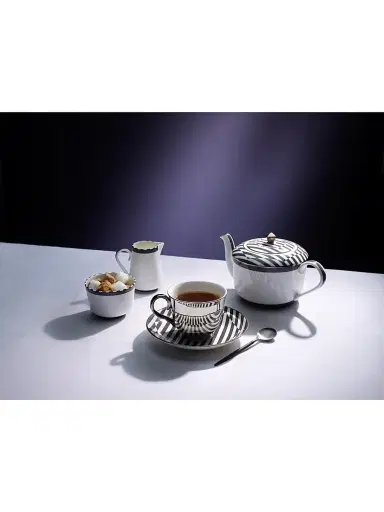 Richard Brendon The Superstripe Milk Jug & Sugar Bowl - Navy White | Thumbnail 5