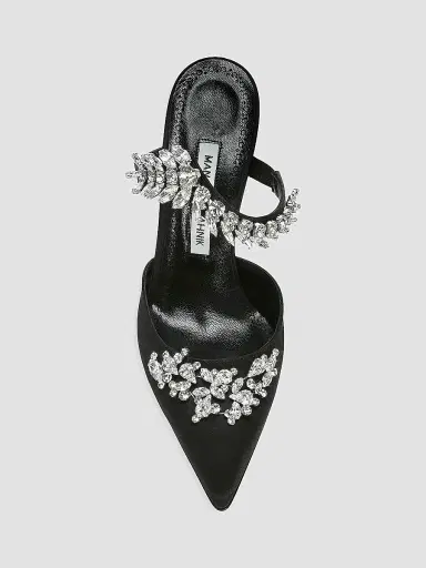 Manolo Blahnik Women's Lurum 90MM Embellished Satin Mules | Thumbnail 5 Manolo Blahnik Women's Lurum 90MM Embellished Satin Mules | Thumbnail 5