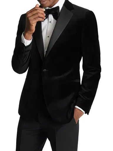 Reiss Men's Cotton-Blend Single-Button Blazer | Thumbnail 3 Reiss Men's Cotton-Blend Single-Button Blazer | Thumbnail 3