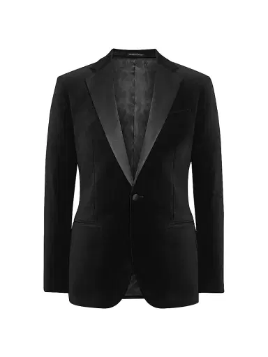 Reiss Men's Cotton-Blend Single-Button Blazer | Thumbnail 1 Reiss Men's Cotton-Blend Single-Button Blazer | Thumbnail 1