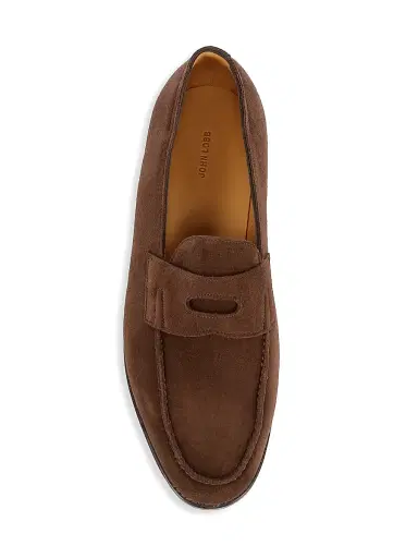 John Lobb Men's Lopez Suede Loafers - Brown - Size 11 | Thumbnail 5 John Lobb Men's Lopez Suede Loafers - Brown - Size 11 | Thumbnail 5