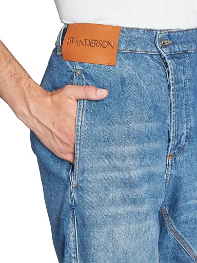 JW Anderson Men's Twisted Denim Workwear Jeans - Light Blue - Size 34 | Thumbnail 6 JW Anderson Men's Twisted Denim Workwear Jeans - Light Blue - Size 34 | Thumbnail 6