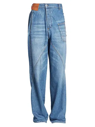 JW Anderson Men's Twisted Denim Workwear Jeans - Light Blue - Size 34 | Thumbnail 1 JW Anderson Men's Twisted Denim Workwear Jeans - Light Blue - Size 34 | Thumbnail 1
