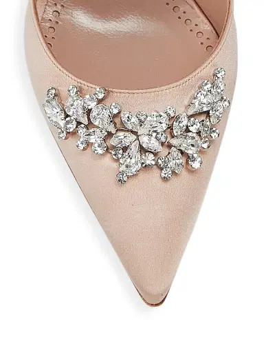 Manolo Blahnik Women's Lurum 90MM Embellished Satin Mules | Thumbnail 4 Manolo Blahnik Women's Lurum 90MM Embellished Satin Mules | Thumbnail 4