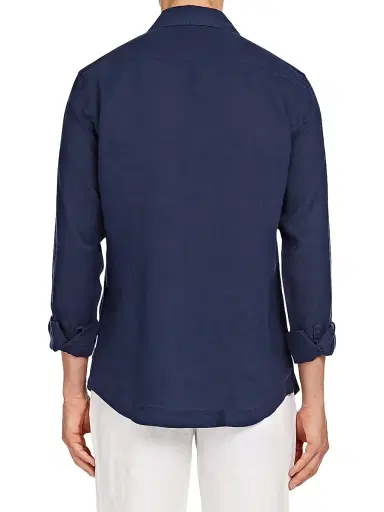 Orlebar Brown Men's Giles Smart Linen Shirt | Thumbnail 4 Orlebar Brown Men's Giles Smart Linen Shirt | Thumbnail 4