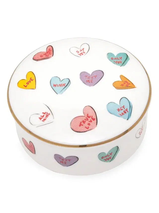 Only You Round Trinket Box - White
