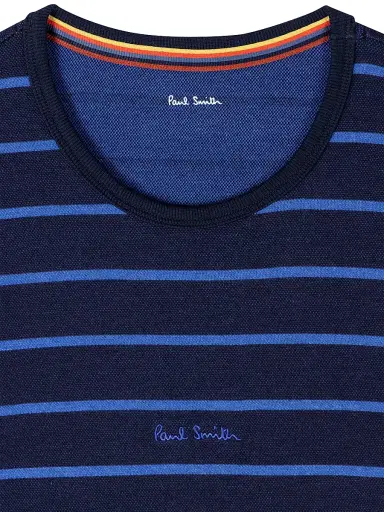 Paul Smith Men's Relax Logo Stripe Crewneck T-Shirt | Thumbnail 2