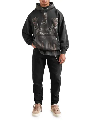 Represent Men's Thoroughbred Logo Cotton Hoodie | Thumbnail 2 Represent Men's Thoroughbred Logo Cotton Hoodie | Thumbnail 2