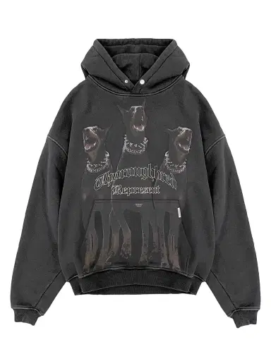 Represent Men's Thoroughbred Logo Cotton Hoodie | Thumbnail 1 Represent Men's Thoroughbred Logo Cotton Hoodie | Thumbnail 1