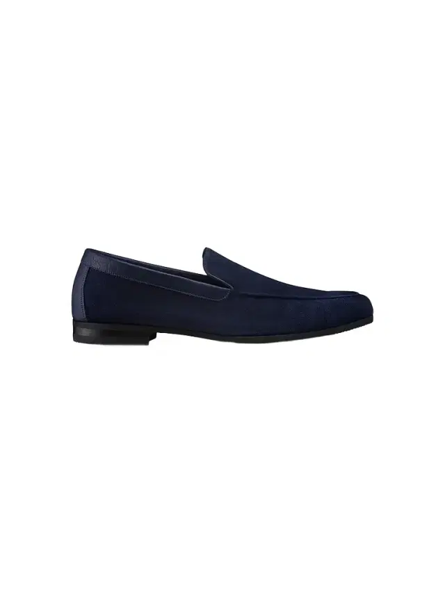 John Lobb Men's Tyne Suede Loafers - Deep Navy