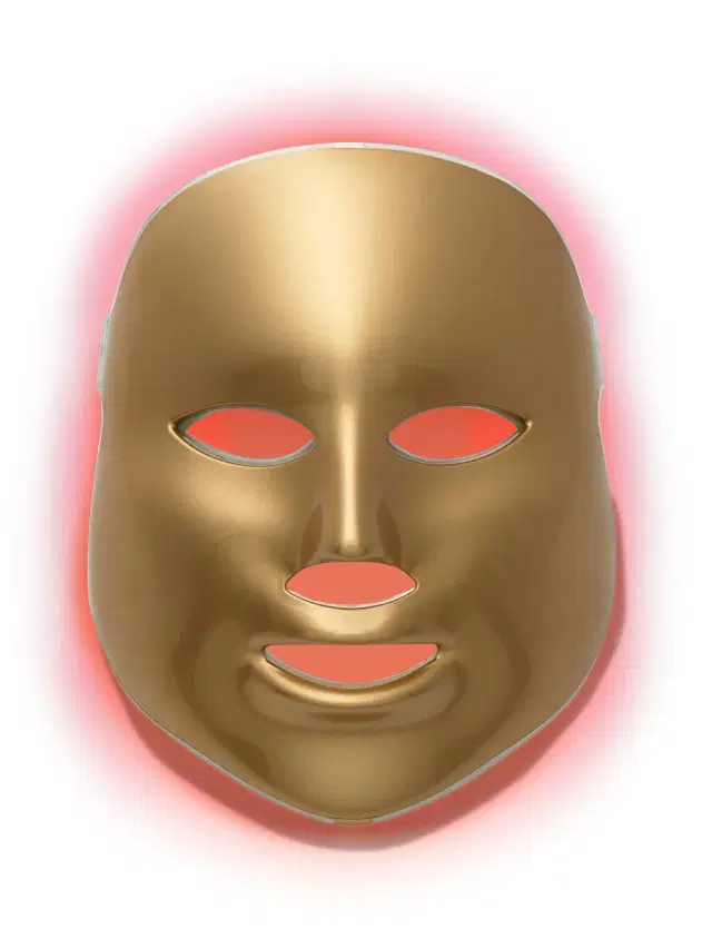 Women's LED Light Therapy Golden Facial Treatment Device