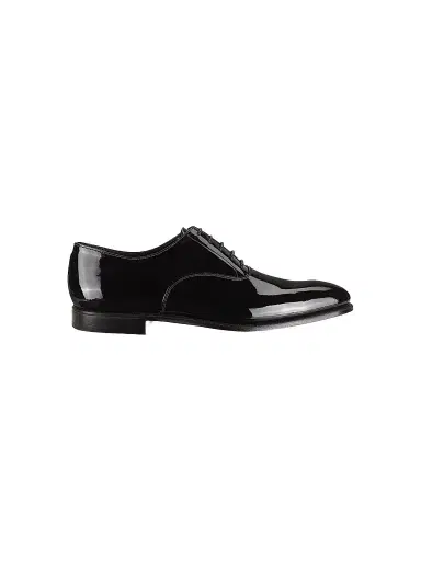 Crockett & Jones Men's Main Overton Patent Leather Oxford Shoes - Black Patent - Size 7 | Thumbnail 1