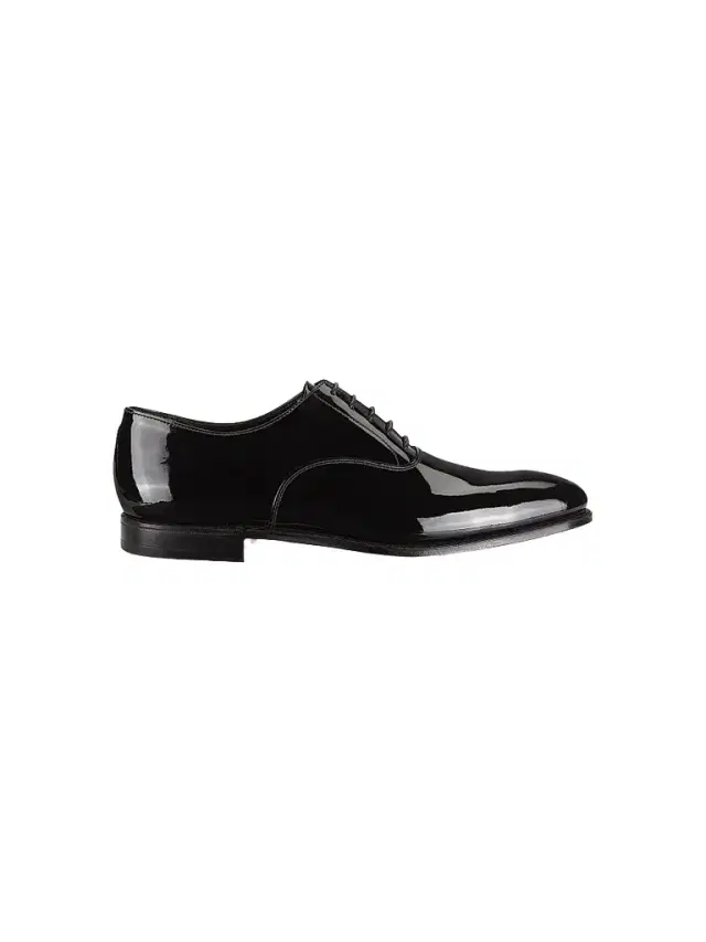Crockett & Jones Men's Main Overton Patent Leather Oxford Shoes - Black Patent