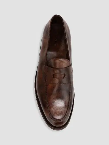 John Lobb Men's Lopez Leather Loafers - Dark Brown - Size 11 | Thumbnail 5 John Lobb Men's Lopez Leather Loafers - Dark Brown - Size 11 | Thumbnail 5