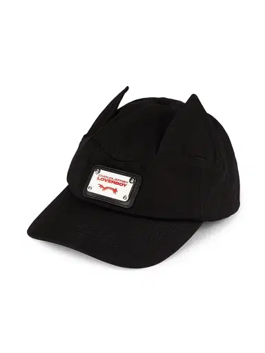 Charles Jeffrey Loverboy Men's Ears Twill Baseball Cap - Black | Thumbnail 1 Charles Jeffrey Loverboy Men's Ears Twill Baseball Cap - Black | Thumbnail 1