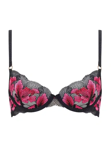 Bluebella Women's Embroidered Floral Underwire Bra - Fuchsia Pink Red Black - Size 38C | Thumbnail 1 Bluebella Women's Embroidered Floral Underwire Bra - Fuchsia Pink Red Black - Size 38C | Thumbnail 1