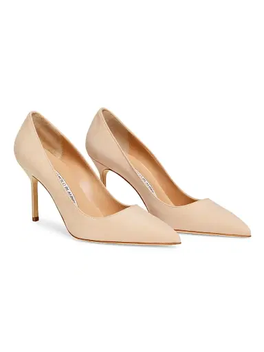 Manolo Blahnik Women's BB 90MM Suede Pumps - Beige - Size 12 | Thumbnail 2