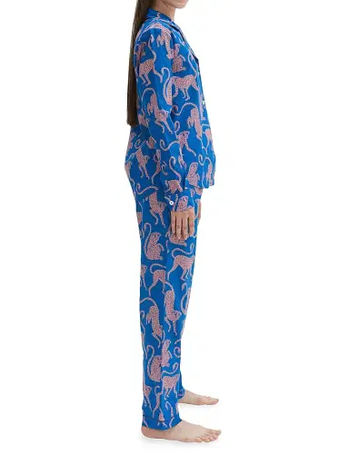 Desmond & Dempsey Women's Chango Print Pajama Set | Thumbnail 3 Desmond & Dempsey Women's Chango Print Pajama Set | Thumbnail 3