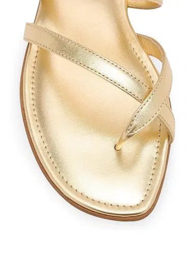 Manolo Blahnik Women's Susa Leather Thong Sandals - Gold - Size 9 | Thumbnail 6 Manolo Blahnik Women's Susa Leather Thong Sandals - Gold - Size 9 | Thumbnail 6