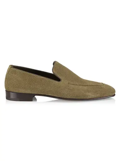 Manolo Blahnik Men's Truro Suede Loafers | Thumbnail 1 Manolo Blahnik Men's Truro Suede Loafers | Thumbnail 1