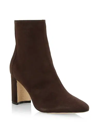 Manolo Blahnik Women's Rosie 70MM Suede Ankle Booties - Brown - Size 9 | Thumbnail 2