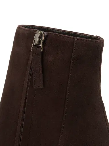 Manolo Blahnik Women's Rosie 70MM Suede Ankle Booties - Brown - Size 9 | Thumbnail 6