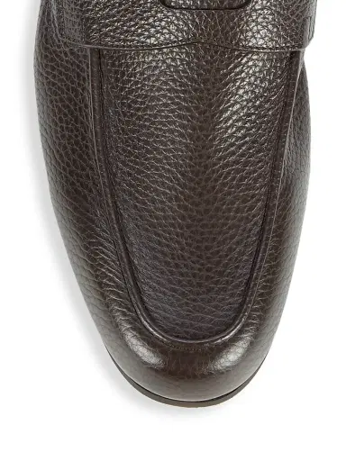 John Lobb Men's Thorne Pebble-Grained Leather Penny Loafers | Thumbnail 4 John Lobb Men's Thorne Pebble-Grained Leather Penny Loafers | Thumbnail 4