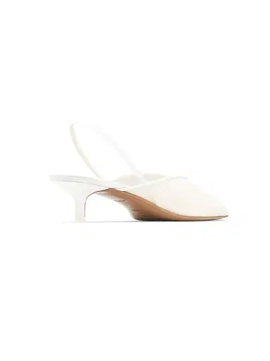 Neous Women's Irena Lace 40MM Slingback Kitten Heels - Cream | Thumbnail 2