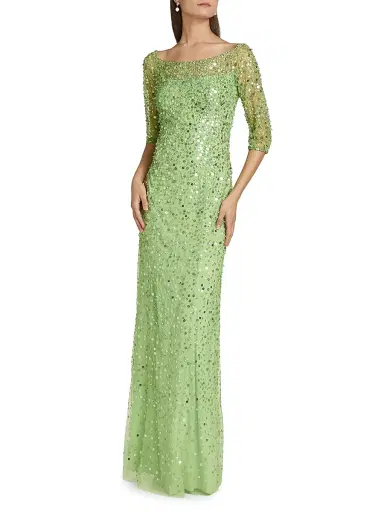 Jenny Packham Women's Summer Party Lantana Beaded Gown - Parakeet | Thumbnail 2 Jenny Packham Women's Summer Party Lantana Beaded Gown - Parakeet | Thumbnail 2