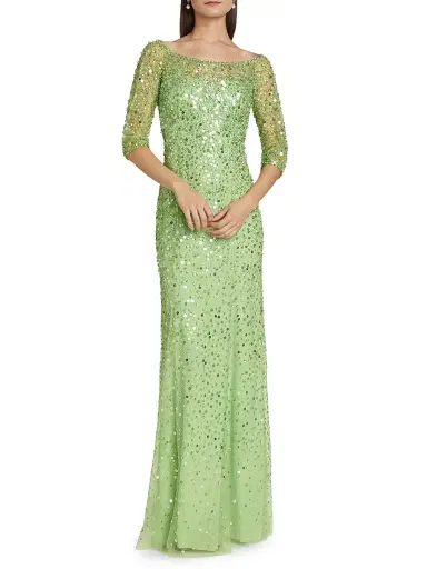 Jenny Packham Women's Summer Party Lantana Beaded Gown - Parakeet | Thumbnail 3 Jenny Packham Women's Summer Party Lantana Beaded Gown - Parakeet | Thumbnail 3