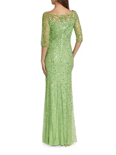 Jenny Packham Women's Summer Party Lantana Beaded Gown - Parakeet | Thumbnail 5 Jenny Packham Women's Summer Party Lantana Beaded Gown - Parakeet | Thumbnail 5
