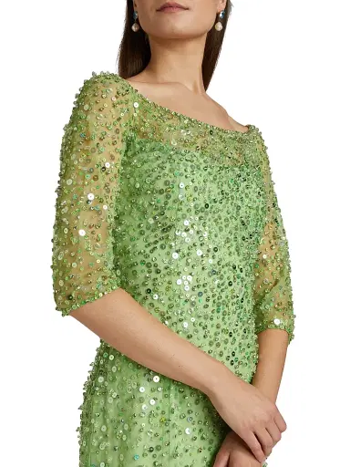 Jenny Packham Women's Summer Party Lantana Beaded Gown - Parakeet | Thumbnail 6 Jenny Packham Women's Summer Party Lantana Beaded Gown - Parakeet | Thumbnail 6