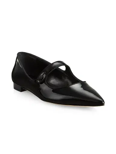 Manolo Blahnik Women's Campariflat 10MM Patent Leather Mary Janes | Thumbnail 2 Manolo Blahnik Women's Campariflat 10MM Patent Leather Mary Janes | Thumbnail 2
