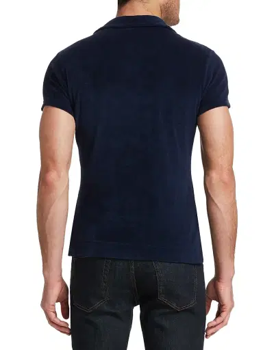 Orlebar Brown Terry Cotton Polo - White - Size Medium | Thumbnail 5