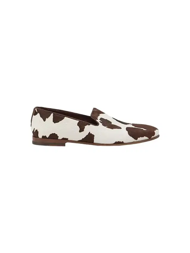 Manolo Blahnik Men's Mario Cow Print Loafers