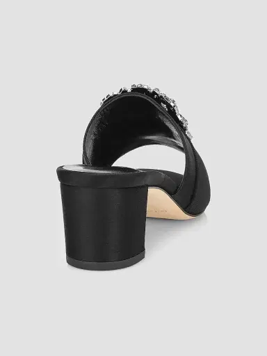 Manolo Blahnik Women's Martanew 50MM Embellished Satin Mules | Thumbnail 3 Manolo Blahnik Women's Martanew 50MM Embellished Satin Mules | Thumbnail 3