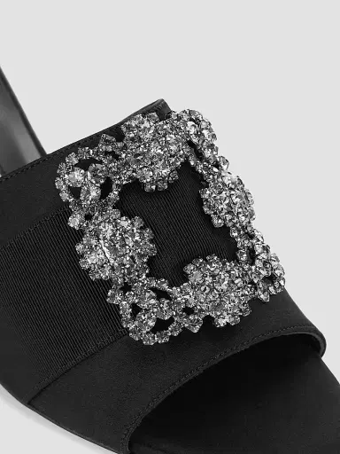 Manolo Blahnik Women's Martanew 50MM Embellished Satin Mules | Thumbnail 6 Manolo Blahnik Women's Martanew 50MM Embellished Satin Mules | Thumbnail 6