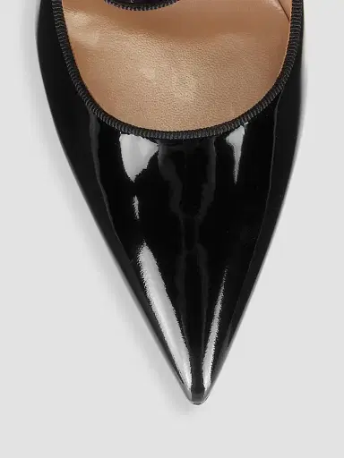 Manolo Blahnik Women's Campari 90MM Patent Leather Mary Jane Pumps - Black - Size 10 | Thumbnail 4