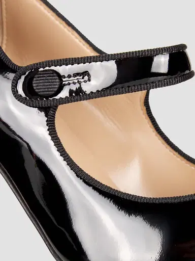 Manolo Blahnik Women's Campari 90MM Patent Leather Mary Jane Pumps - Black - Size 10 | Thumbnail 6