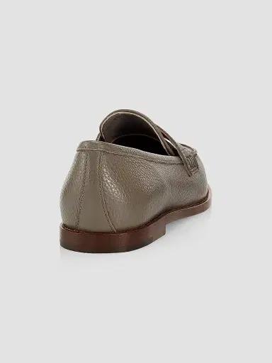 Manolo Blahnik Women's Perrita Leather Loafers - Grey Brown - Size 10 | Thumbnail 3