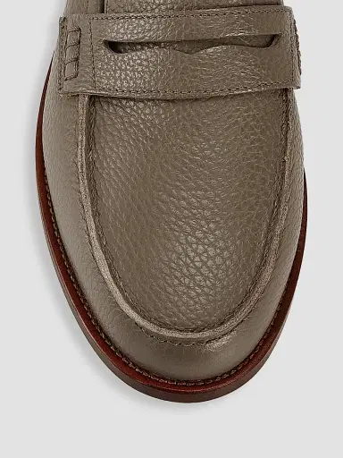 Manolo Blahnik Women's Perrita Leather Loafers - Grey Brown - Size 10 | Thumbnail 4