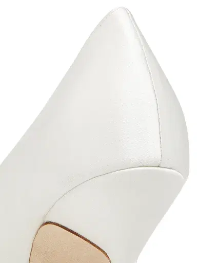 Manolo Blahnik Women's BB 90MM Satin Pumps - Cream - Size 5 | Thumbnail 5