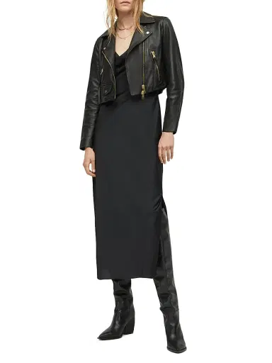 AllSaints Women's Hadley Satin Slipdress - Black - Size 12 | Thumbnail 2