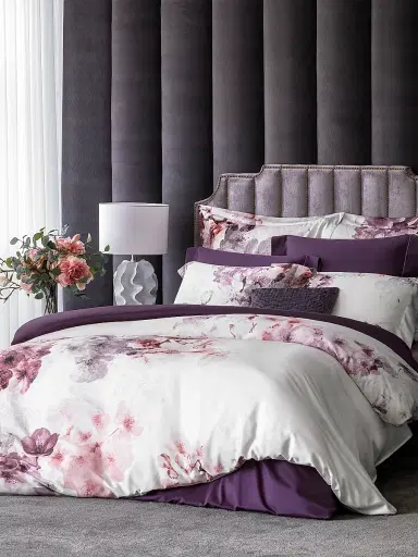Togas Wilma Duvet Cover & Sham Collection - Violet White European | Thumbnail 3