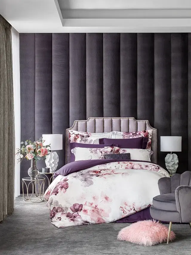 Togas Wilma Duvet Cover & Sham Collection - Violet White European