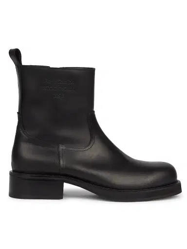 Acne Studios Men's Besare Waxed Leather Boots - Black | Thumbnail 1 Acne Studios Men's Besare Waxed Leather Boots - Black | Thumbnail 1